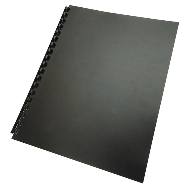 ACCO BRANDS USA, LLC 25818 GBC 100% Recycled Poly Binding Covers, 8 1/2in x 11in, Black, Pack Of 25