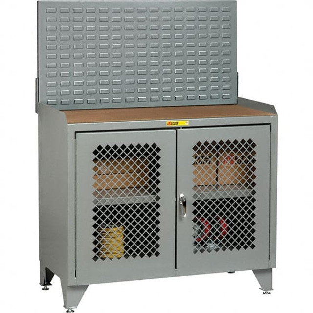 Little Giant. MHP3LL2D-2436LP Stationary Security Workstation: 36" Wide, 24" Deep, 43" High