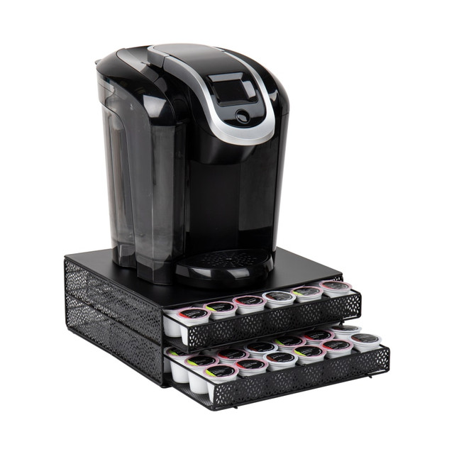 EMS MIND READER LLC DBMTRAY-BLK Mind Reader 2 Drawers Single Serve Coffee Pod Organizer, 5inH x 12-3/4inW x 13inL 72 Coffee Pod Capacity, Black EMS MIND READER LLC DBMTRAY-BLK Mind Reader 2 Drawers Single Serve Coffee Pod Organizer, 5inH x 12-3/4inW x 13inL 72 Coffee Pod Capacity, Black