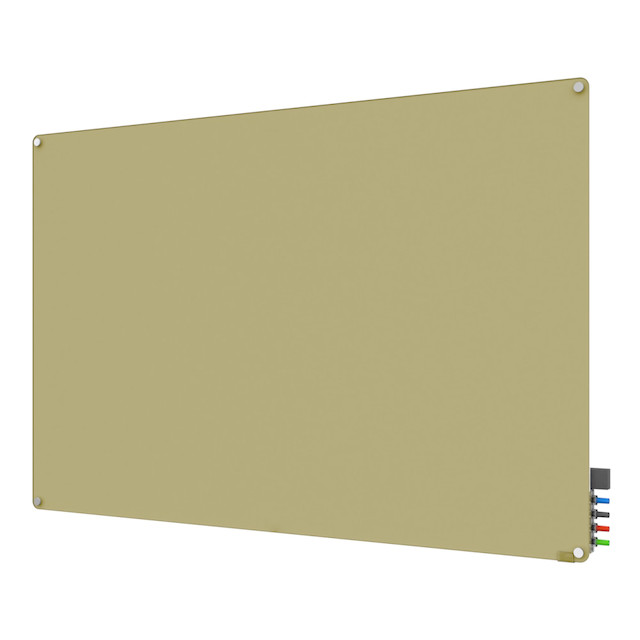 GHENT MANUFACTURING INC. HMYRM34BG Ghent Harmony Magnetic Glass Unframed Dry-Erase Whiteboard, 36in x 48in, Beige