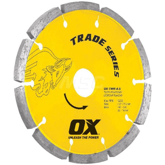 Ox Tools OX-TMR-4 Wet & Dry Cut Saw Blade: 4" Dia, 5/8 & 7/8" Arbor Hole