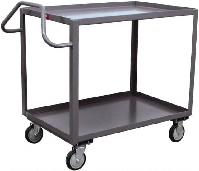 Jamco ES236-U5 Ergonomic Utility Cart: 39" OAH, Steel, Gray