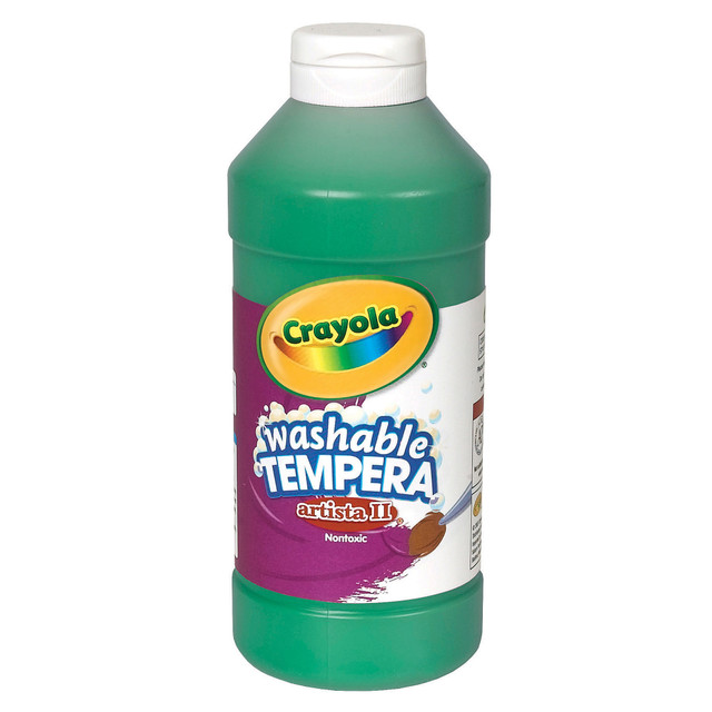 CRAYOLA LLC 54-3115-044 Crayola Artista II Tempera Paint, 16 Oz, Green