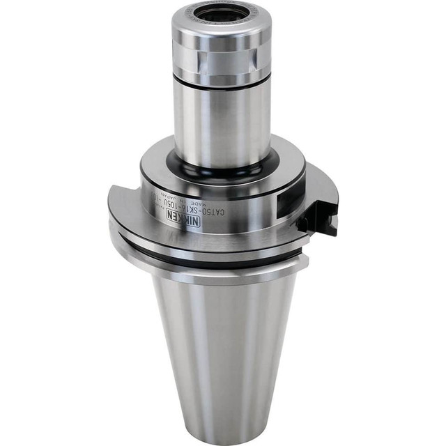 Lyndex-Nikken CAT50-SK16-105U Collet Chucks; Collet System: Slim Chuck ; Collet Series: SK16 ; Taper Size: CAT50 ; Projection (Decimal Inch): 4.1300in ; Minimum Collet Capacity (Decimal Inch): 0.1080in ; Maximum Collet Capacity (Decimal Inch): 0.6300