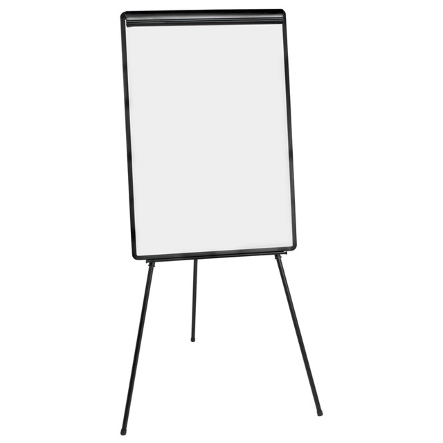 MasterVision EA23000475  Easy Clean Tripod Non-Magnetic Dry-Erase Whiteboard Presentation Easel, 71 1/2in, Steel Frame With Black Finish