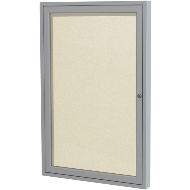GHENT MANUFACTURING INC. Ghent PA13624VX-185  1-Door Aluminum Frame Enclosed Vinyl Bulletin Board, 36in x 24in, Ivory