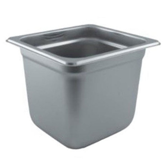 WINCO SPJP-606 1/6 Size 6in Steam Table Pan, Silver WINCO SPJP-606 1/6 Size 6in Steam Table Pan, Silver