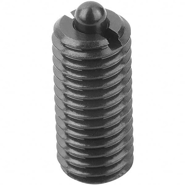 KIPP K0317.112 Threaded Spring Plunger: M12, 1.1024" Thread Length, 0.2362" Dia, 0.1575" Projection