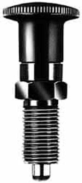 KIPP K0339.4308A6 5/8-11, 23mm Thread Length, 8mm Plunger Diam, Lockout Knob Handle Indexing Plunger