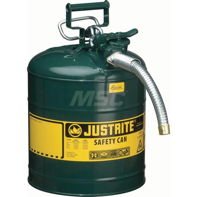 Justrite. 7250430 Safety Can: 5 gal, Steel