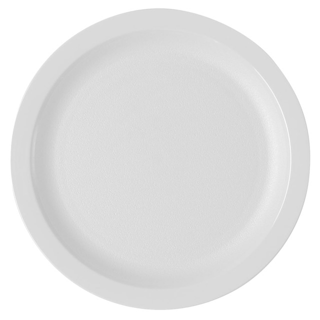 CAMBRO MFG. CO. 825CWNR148 Cambro Camwear Round Dinnerware Plates, 8-1/4in, White, Set Of 48 Plates