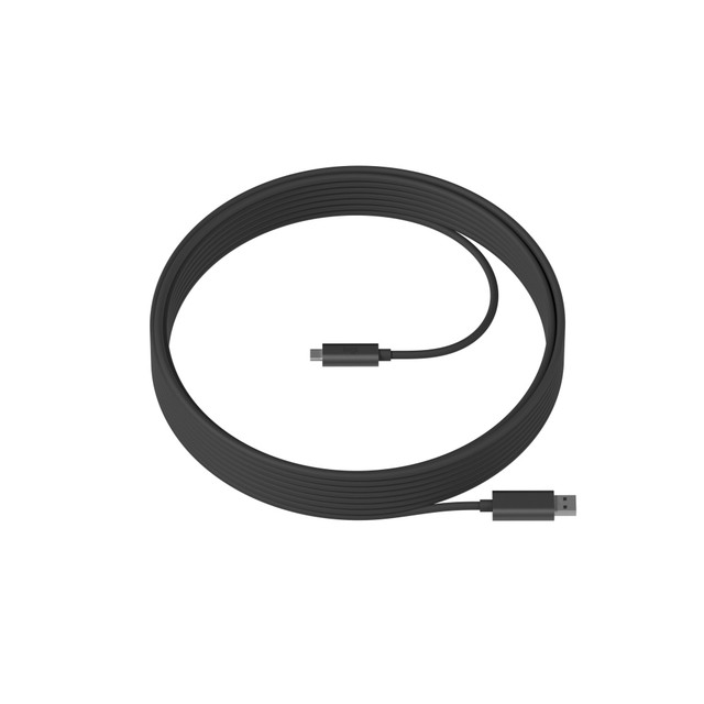 LOGITECH 939-001799  Strong USB Cable - 32.81 ft USB/USB-C Data Transfer Cable for Power Supply, Tap, Camera, Peripheral Device, PC, USB Hub, Webcam, Speakerphone - First End: 1 x USB 3.2 (gen 2) Type A - Male - Second End: 1 x USB 3.2 (gen 2) Type C