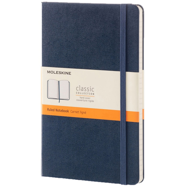 MOLESKINE 893601 Classic Hard Cover Notebook, 5in x 8-1/4in, Ruled, 240 Pages, Sapphire Blue MOLESKINE 893601 Classic Hard Cover Notebook, 5in x 8-1/4in, Ruled, 240 Pages, Sapphire Blue
