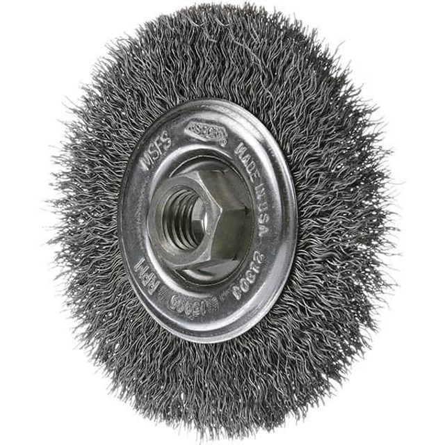 Osborn 0002131600 Wheel Brush: 4" Wheel Dia, Crimped