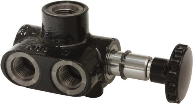 Parker HM-8 Hydraulic Control Flow Control Valve: 1/2" Inlet, 3/4-16 Thread, 10 GPM, 3,000 Max psi