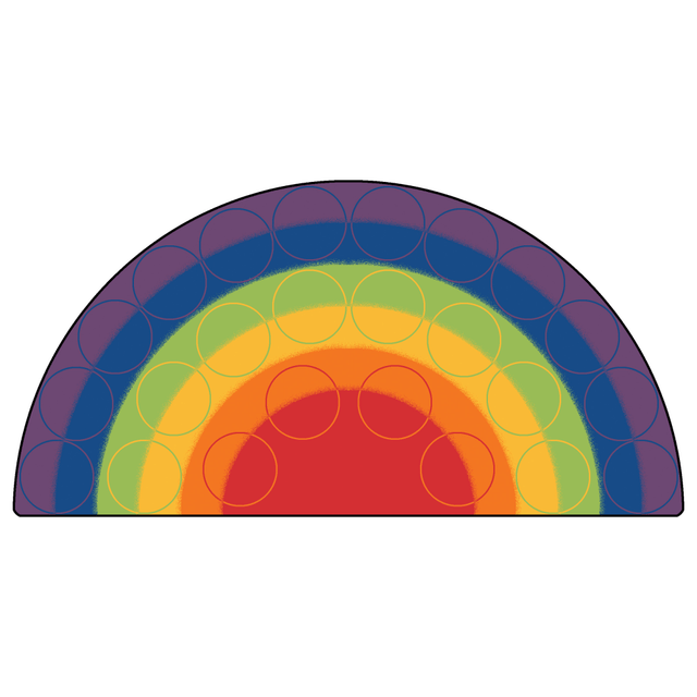 Gather your students around for story time with the Carpets For Kids Premium Collection Rug. The nylon material is soft and durable, while the KIDply Backing System helps keep the rug stable as kids come and go.  Durable nylon construction.  True Stain Blocker technology helps prevent messes.  KIDply Backing System provides stability.  Semi-circle design is designed to fit into small spaces.  This product is heavy and/or oversized and may need more than one person to handle.