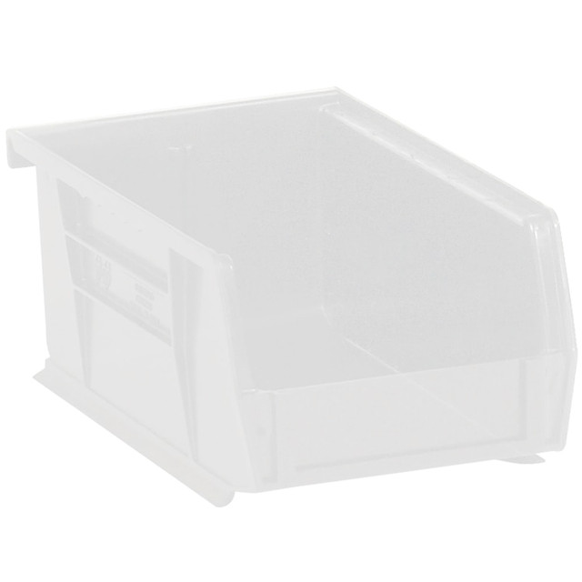 B O X MANAGEMENT, INC. BINP0965CL Partners Brand Plastic Stack & Hang Bin Boxes, Small Size, 9 1/4in x 6in x 5in, Clear, Pack Of 12