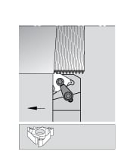 Kennametal 1136935 Indexable Threading Toolholder: External, Left Hand, 0.6299 x 0.6299" Shank