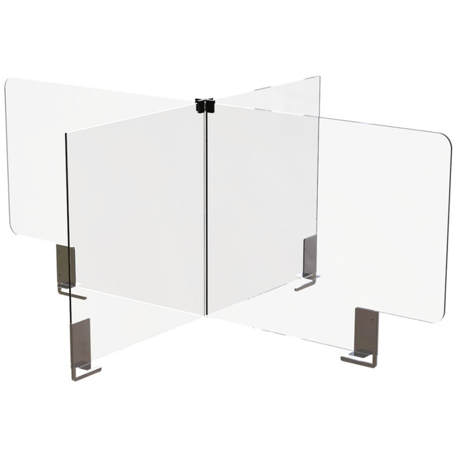 GOLD&LEVY INC. TDK002 Rosseto Serving Solutions Avant Guarde 360 deg. Safety Shields, 20in x 36in, Clear, Set Of 3 Shields