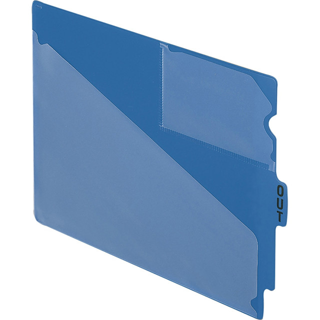 TOPS BRANDS 13542 Pendaflex Poly End-Tab Out Guides, Letter Size, Blue, Box Of 50