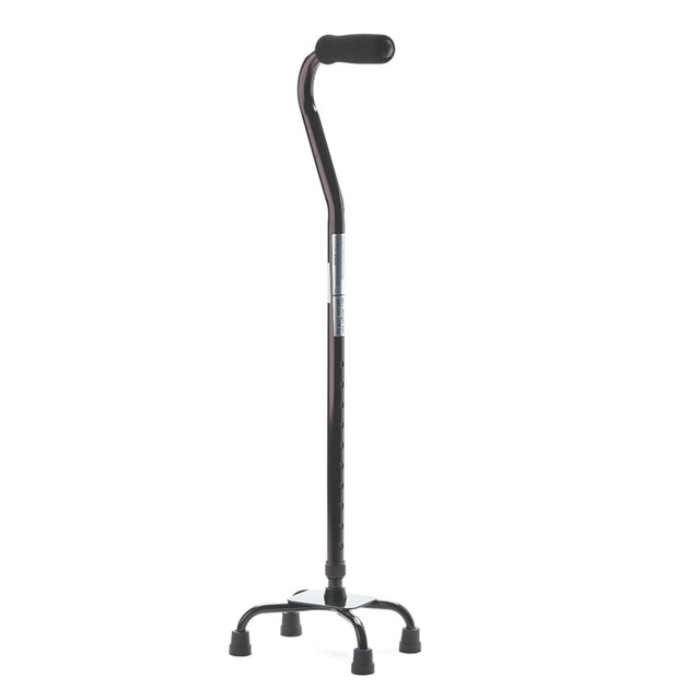 MEDLINE INDUSTRIES, INC. MDS86222W Medline Quad Canes, Small Base, Aluminum, Case Of 2 MEDLINE INDUSTRIES, INC. MDS86222W Medline Quad Canes, Small Base, Aluminum, Case Of 2