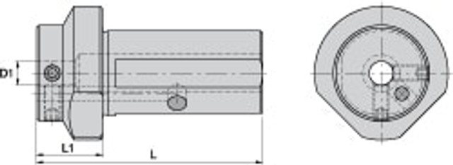 Kennametal 1521860 Boring Bar Reducing Adapter: KM63XMZ