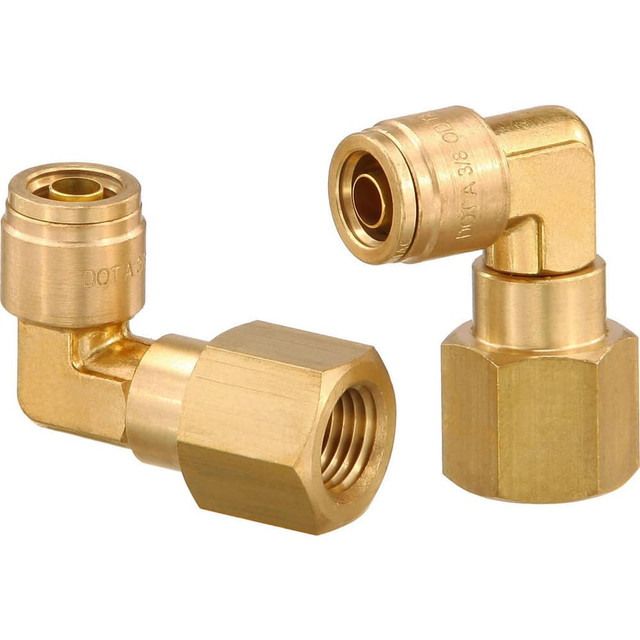 PRO-SOURCE PC70-DOTS-64 Metal Push-To-Connect Tube Fittings; Connection Type: Push-to-Connect x FNPT ; Material: Brass ; Tube Outside Diameter: 3/8 ; Maximum Working Pressure (Psi - 3 Decimals): 250.000 ; Standards: DOT ; Thread Type: NPT