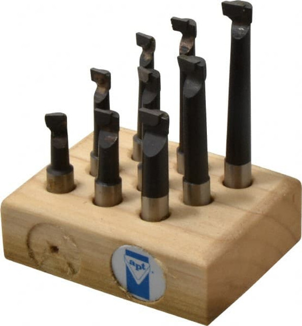 Made in USA PA375 C2 5/16 to 7/16" Min Diam, 3/4 to 2-1/4" Max Depth, 3/8" Shank Diam, 2 to 3-15/16" OAL Boring Bar Set