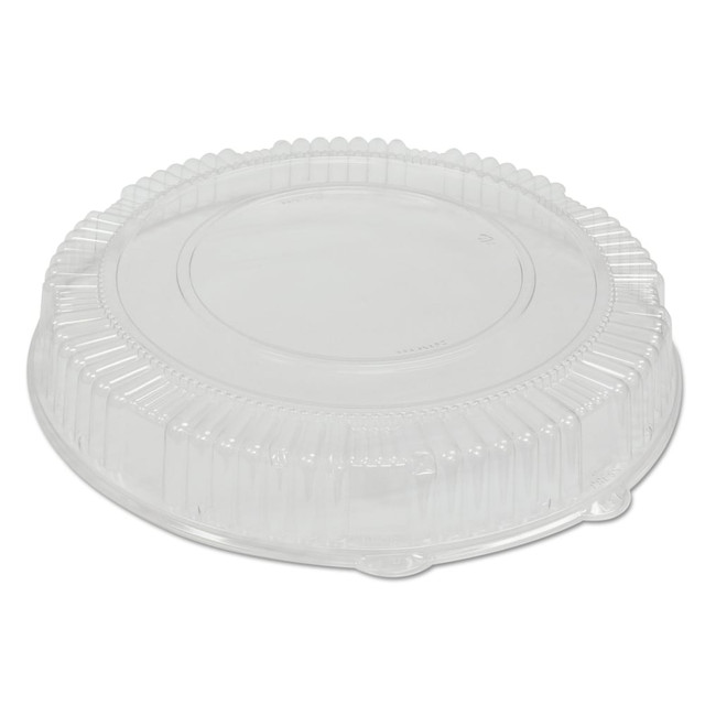 Prepare food for transport with sturdy lids compatible with select CaterLine CheckMate and CaterLine Casuals products (sold separately). The fluted, dome design accommodates a variety of food items.  Strong plastic can handle placement underneath other items.  Designed to fit CaterLine CheckMate and CaterLine Casuals products (sold separately).  Fluted, dome design with trimmed edges to help prevent accidental uncovering.  Press-n-lift tabs for easy lid removal.  Nesting design enables neat stacking for storage.