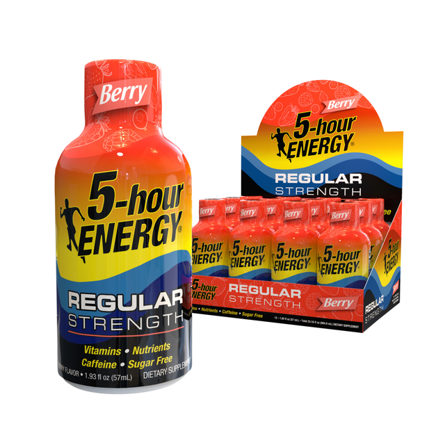 INNOVATION VENTURES, LLC. 5-Hour Energy 719410500016  Shot, Regular Strength, Berry, 1.93 Oz