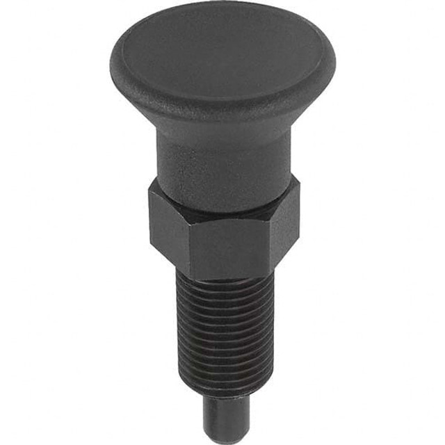 KIPP K0630.21516A8 1-8, 28mm Thread Length, 16mm Plunger Diam, Hardened Locking Pin Knob Handle Indexing Plunger