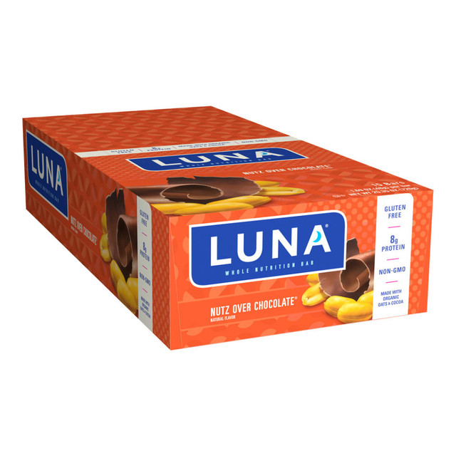 CLIF BAR AND COMPANY 210002 Luna Nutz Over Chocolate Whole Nutrition Bars, 1.69 Oz, Box Of 15 Bars CLIF BAR AND COMPANY 210002 Luna Nutz Over Chocolate Whole Nutrition Bars, 1.69 Oz, Box Of 15 Bars