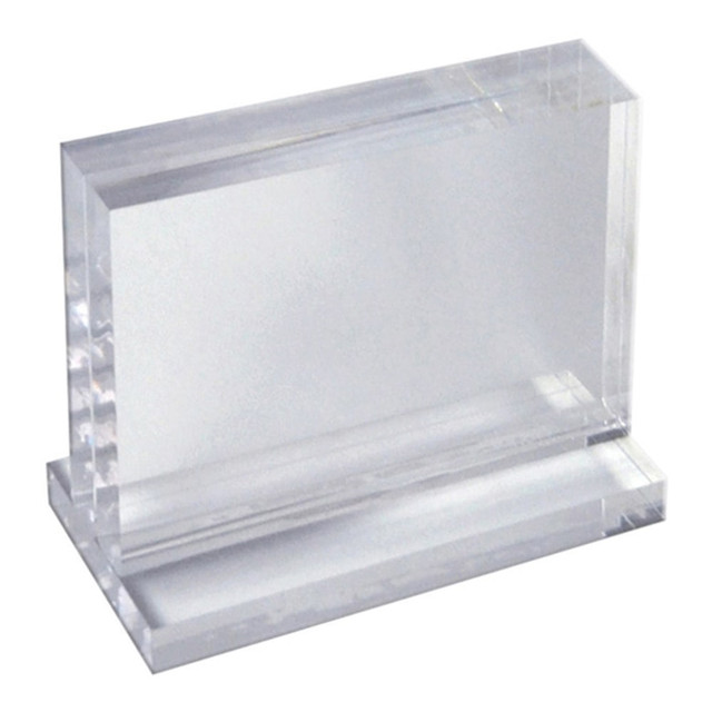 AZAR DISPLAYS 104518 Imperial Acrylic Block Sign Holder, 5-1/2inH x 8-1/2inW x 1-1/2inD, Clear AZAR DISPLAYS 104518 Imperial Acrylic Block Sign Holder, 5-1/2inH x 8-1/2inW x 1-1/2inD, Clear