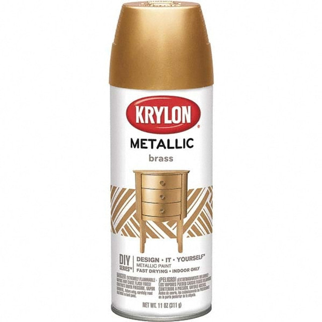 Krylon K02204007 Metallic Spray Paint: Brass, Gloss, 12 oz