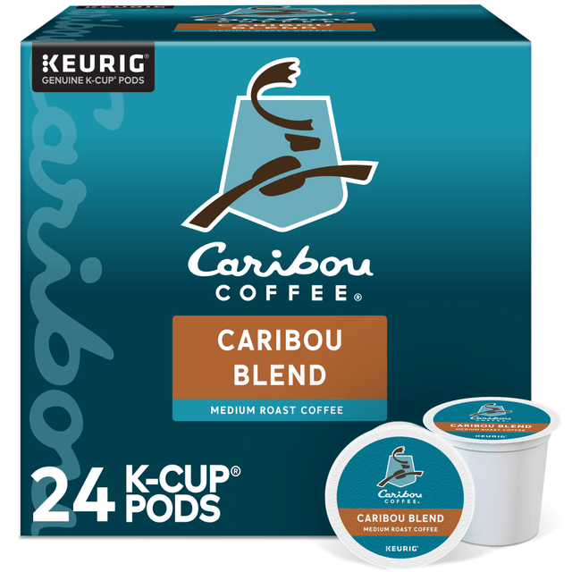 GREEN MOUNTAIN COFFEE ROASTERS, INC. 6992 Caribou Coffee Single-Serve Coffee K-Cup Pods, Caribou Blend, Carton Of 24 GREEN MOUNTAIN COFFEE ROASTERS, INC. 6992 Caribou Coffee Single-Serve Coffee K-Cup Pods, Caribou Blend, Carton Of 24