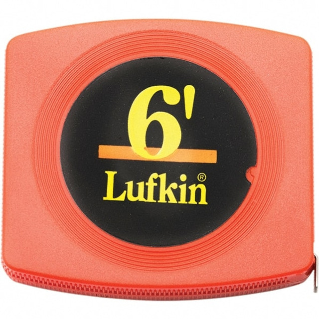 Lufkin W616BO Tape Measure: 6' Long, 1/4" Width, Yellow Blade