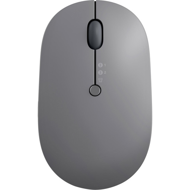 LENOVO, INC. 4Y51C21217 Lenovo Go Wireless Multi-Device Mouse - Blue Optical - Wireless - Bluetooth/Radio Frequency - 2.40 GHz - Rechargeable - Black - USB Type C - 2400 dpi - Scroll Wheel - 5 Button(s) - 6 Programmable Button(s)