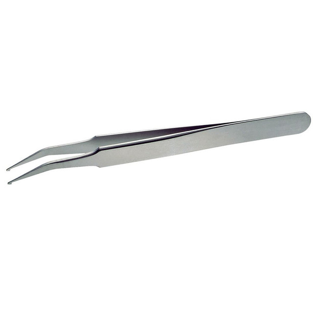 Lindstrom Tool SM117-SA Tweezers; Tweezer Type: Precision ; Pattern: Swiss ; Material: Steel ; Tip Type: Bent ; Tip Shape: Square ; Overall Length (Decimal Inch): 4.7500