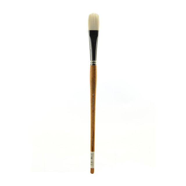 KOH-I-NOOR RAPIDOGRAPH, INC. 4722.12 Grumbacher Bristlette Paint Brush, Size 12, Filbert Bristle, Synthetic, Brown