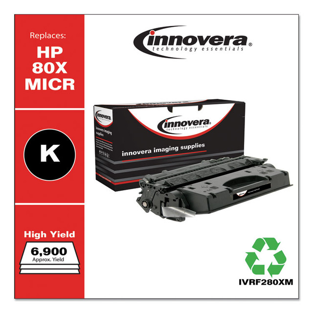 INNOVERA F280XM Remanufactured Black High-Yield MICR Toner, Replacement for 80XM (CF280XM), 6,900 Page-Yield