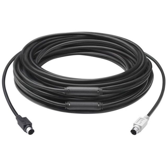 LOGITECH 939-001490 Group Mini-DIN Data Transfer Cable, 49.21ft, Black LOGITECH 939-001490 Group Mini-DIN Data Transfer Cable, 49.21ft, Black