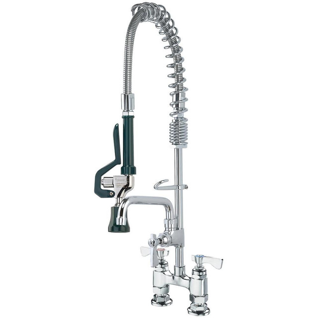 Krowne 18-406L Kitchen & Bar Faucets; Type: Deck Mount Faucet ; Style: Pre-Rinse ; Mount: Deck ; Design: Base Mounted ; Handle Type: Lever ; Spout Type: Swing Spout/Nozzle