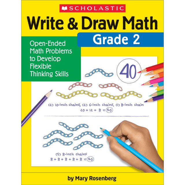 Help your students develop a solid foundation in math using Scholastic Write & Draw Math: Grade 2. This book provides open-ended problems your students can solve multiple ways, helping them strengthen math fluency and reasoning skills.  Students can find different solutions to open-ended math problems and describe their answers through writing and drawing.  Designed for use with manipulatives for hands-on learning.  Activities can be completed individually, in small groups or as a class.  Meets Common Core standards.  Recommended for students in second grade.