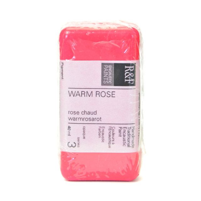 R & F HANDMADE PAINTS, INC. 1038 R & F Handmade Paints Encaustic Paint Cake, 40 mL, Warm Rose