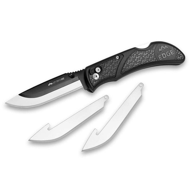 Outdoor Edge OX-30C Pocket & Folding Knives; Edge Type: Plain ; Handle Material: Glass-Reinforced Nylon ; Blade Length (Inch): 3 ; Blade Length (Decimal Inch): 3.0000 ; Closed Length (Inch): 4-1/2 ; Tip Type: Drop Point