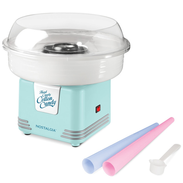 NOSTALGIA PRODUCTS GROUP LLC Nostalgia Electrics NRPCM45AQ  Hard & Sugar-Free Candy Cotton Candy Maker, Aqua