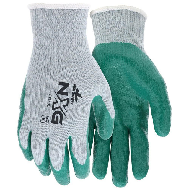 MCR Safety FT350L General Purpose Work Gloves: Large, Nitrile Coated, Nitrile