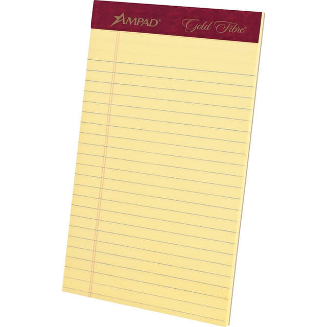 TOPS BUSINESS FORMS 20029 TOPS Gold Fibre Premium Jr. Legal Writing Pads - 50 Sheets - Watermark - Stapled/Glued - 0.28in Ruled - 20 lb Basis Weight - 5in x 8in - Yellow Paper - Bleed-free, Chipboard Backing, Micro Perforated - 4 / Pack TOPS BUSINESS FORMS 20029 TOPS Gold Fibre Premium Jr. Legal Writing Pads - 50 Sheets - Watermark - Stapled/Glued - 0.28in Ruled - 20 lb Basis Weight - 5in x 8in - Yellow Paper - Bleed-free, Chipboard Backing, Micro Perforated - 4 / Pack