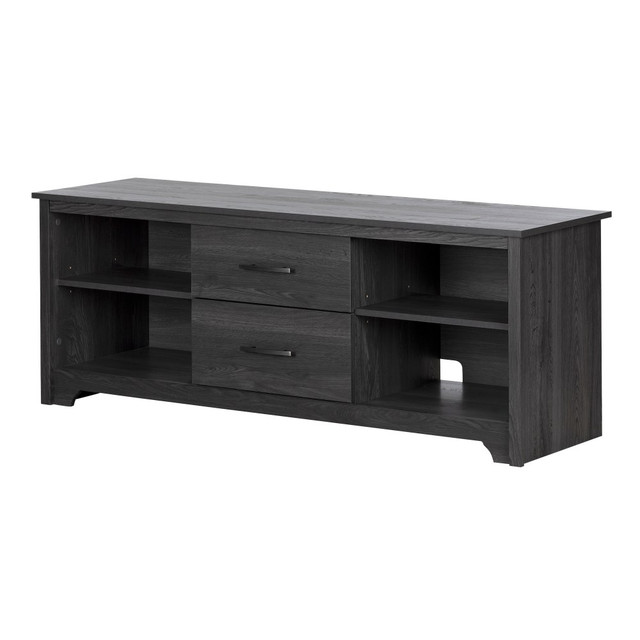 SOUTH SHORE IND LTD 11839 South Shore Fusion TV Stand With Drawers, 22-1/2inH x 59-1/4inW x 17-3/4inD, Gray Oak