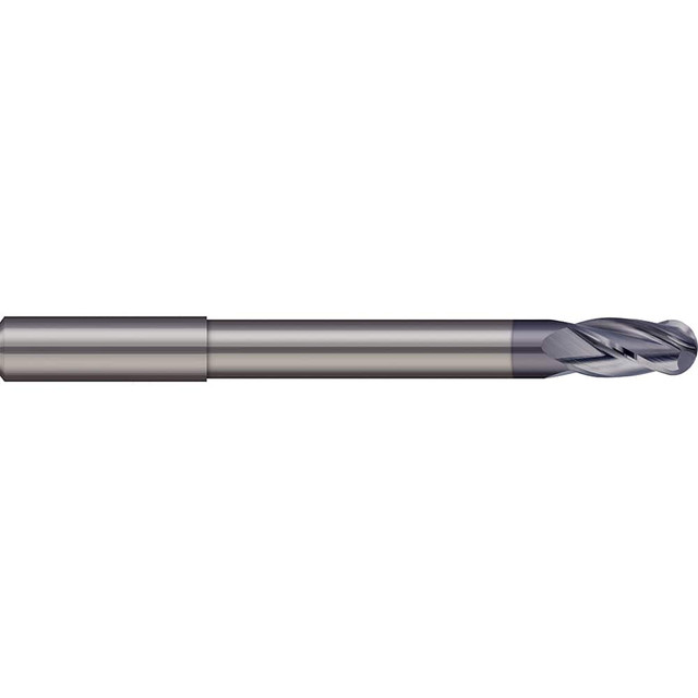 Micro 100 SFBM-008-8X Ball End Mill: 0.0315" Dia, 0.0315" LOC, 2 Flute, Solid Carbide